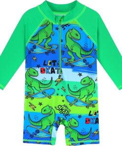 Boys Rash Guard Shirt One Piece Long Sleeve Sun Protection