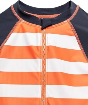 Boys Rash Guard Shirt One Piece Swimsuit Long Sleeve Sun