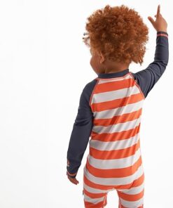 Boys Rash Guard Shirt One Piece Swimsuit Long Sleeve Sun