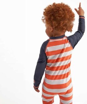 Boys Rash Guard Shirt One Piece Swimsuit Long Sleeve Sun