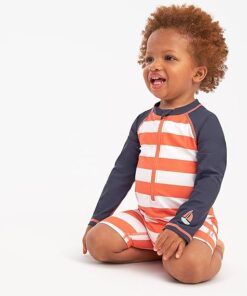 Boys Rash Guard Shirt One Piece Swimsuit Long Sleeve Sun