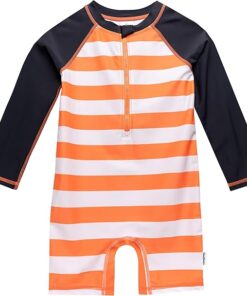 Boys Rash Guard Shirt One Piece Swimsuit Long Sleeve Sun