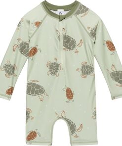 Boys Long Sleeve Rash Guard One Piece Swimsuit Sun Protection