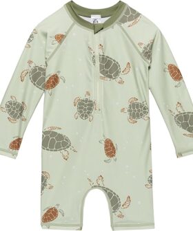 Boys Long Sleeve Rash Guard One Piece Swimsuit Sun Protection