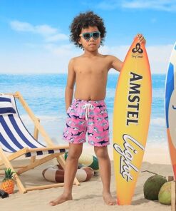 Boys Swim Trunks with Compression Liner Quick Dry