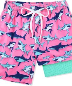 Boys Swim Trunks with Compression Liner Quick Dry