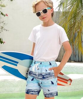 Boys Toddler Quick Dry Swim Shorts for Beach Swimming