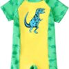 Cute Cartoon Print Toddler Boys Swimwear One Piece UPF 50+