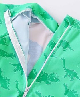 Cute Cartoon Print Toddler Boys Swimwear One Piece UPF 50+