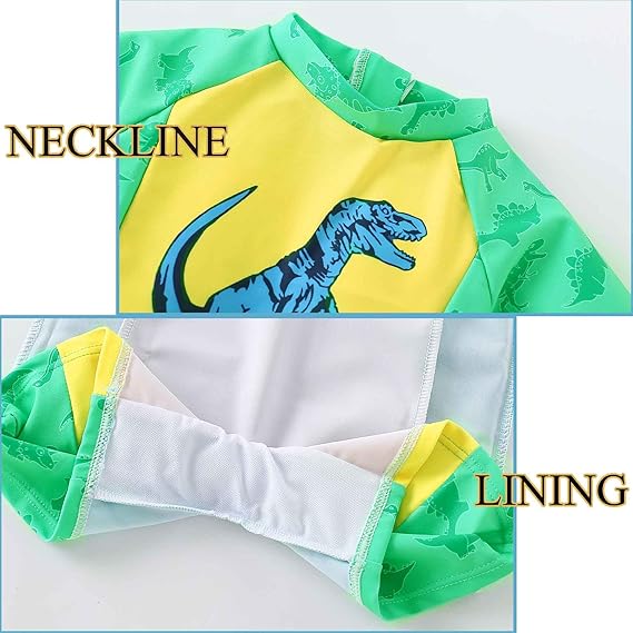 Cute Cartoon Print Toddler Boys Swimwear One Piece UPF 50+