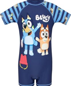Kids Boys One Piece Rash Guard Swimwear Short Sleeve Sun