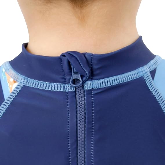 Kids Boys One Piece Rash Guard Swimwear Short Sleeve Sun