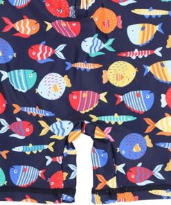 Kids Boys Rash Guard One Piece Swimwear Long Sleeve Sun