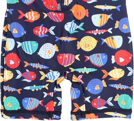 Kids Boys Rash Guard One Piece Swimwear Long Sleeve Sun