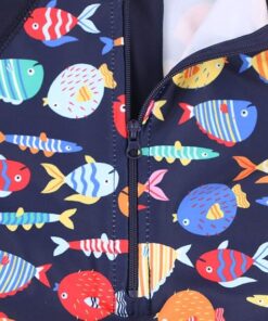 Kids Boys Rash Guard One Piece Swimwear Long Sleeve Sun