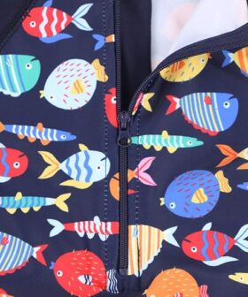 Kids Boys Rash Guard One Piece Swimwear Long Sleeve Sun