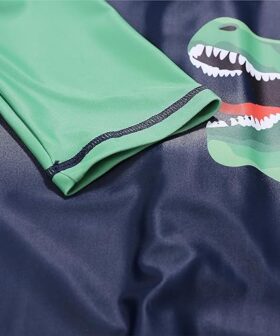 Kids Boys Rash Guard Swimsuit One Piece Short Sleeve Sun