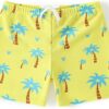 Kids Boys Swim Shorts with Compression Liner for Pool Beach