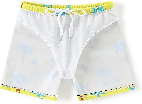 Kids Boys Swim Shorts with Compression Liner for Pool Beach
