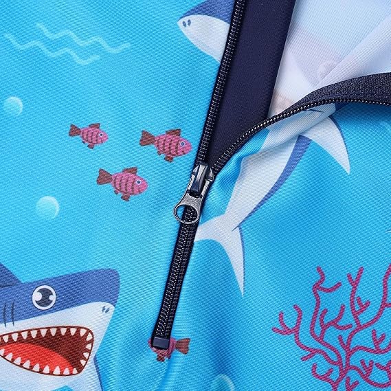 Kids One Piece Rash Guard Swimwear Long Sleeve Sun Protection