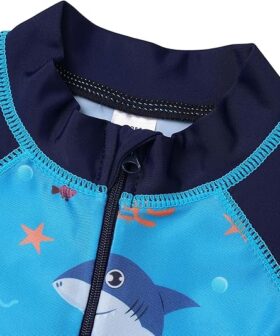 Kids One Piece Rash Guard Swimwear Long Sleeve Sun Protection