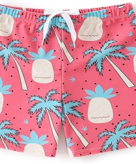 Lightweight Boys Swim Trunks Featuring Breathable Compression Liner