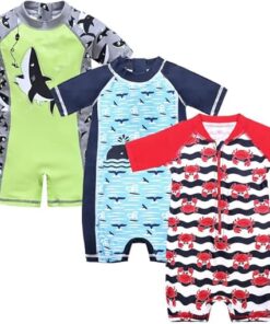 Stylish Toddler Boys Swimwear One Piece with Lovely Cartoon Design