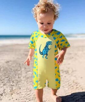 Toddler Baby Boys' Bathing Suit with Cartoon Prints UPF 50+