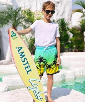Toddler Boys Beach Swim Trunks Quick Dry Bathing Shorts