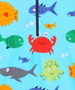 Toddler Boys Long Sleeve Rash Guard One Piece Swimwear