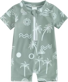Toddler Boys' One Piece Bathing Suit with Cartoon Prints UPF