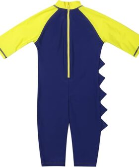 Toddler Boys Rash Guard One Piece Swimwear Short Sleeve Sun