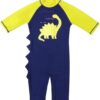 Toddler Boys Rash Guard One Piece Swimwear Short Sleeve Sun