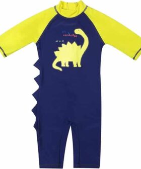 Toddler Boys Rash Guard One Piece Swimwear Short Sleeve Sun