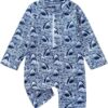Toddler Boys' Swimsuit One Piece with UPF 50+ and Cartoons