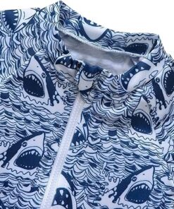 Toddler Boys' Swimsuit One Piece with UPF 50+ and Cartoons