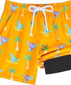 Toddler Swim Trunks with Compression Liner Quick Dry
