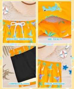 Toddler Swim Trunks with Compression Liner Quick Dry