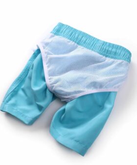 Sustainable swim trunks made from recycled fabric for eco brands