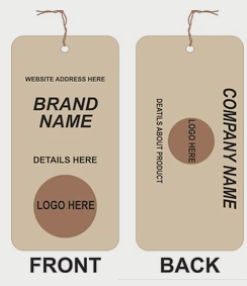 custom hangtags attached to private label swimwear products