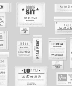 custom washing labels attached to private label swimwear products