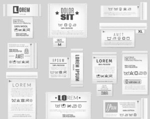 custom washing labels attached to private label swimwear products