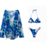 Front flat-lay of solid teal full-length swim leggings on a white background.