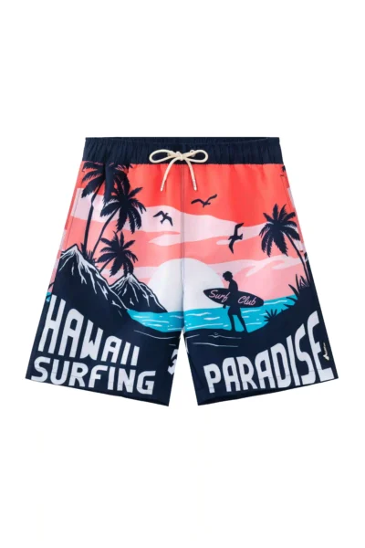 Custom Printed Men's Swim Trunks Manufacturer β All-Over Print Beach Shorts